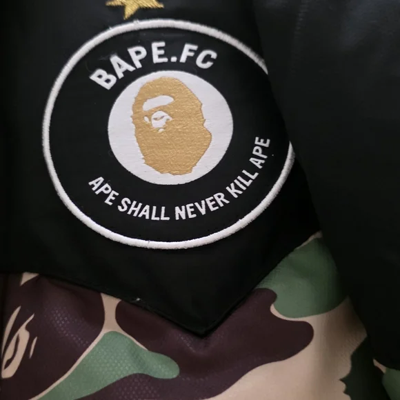 Bape FC Camouflage Jacket with Gold Logo